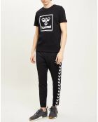 T-Shirt en Coton organique à gros logo noir