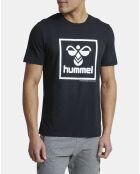 T-Shirt en Coton organique à gros logo noir