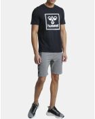 T-Shirt en Coton organique à gros logo noir