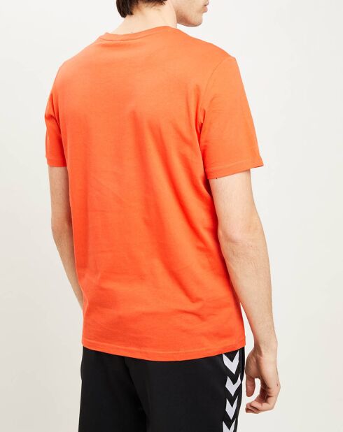 T-Shirt en Coton organique à gros logo orange