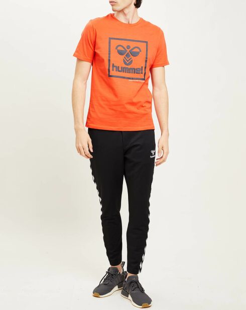 T-Shirt en Coton organique à gros logo orange