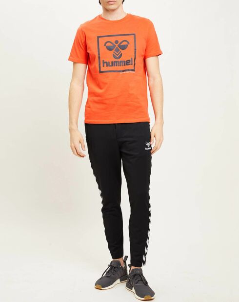T-Shirt en Coton organique à gros logo orange