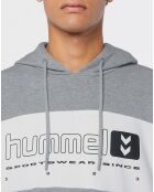 Sweat hoodie Musa en Coton bicolore gris/blanc