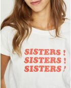 T-Shirt en Coton Bio Sisters blanc