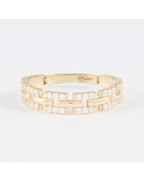 Ana Zirkonium geelgouden ring