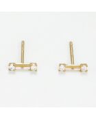 Boucles d'oreilles Brigitte Zirconium or jaune