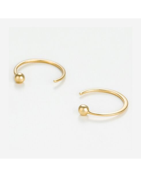 Boucles d'oreilles Nicole or jaune