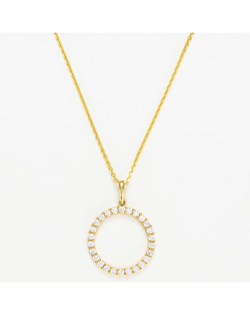 Pendentif Zelie Zirconium or jaune