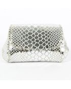 Kleine leren tas met zilveren vriendjesklep - 20x12x3 cm