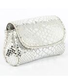 Kleine leren tas met zilveren vriendjesklep - 20x12x3 cm