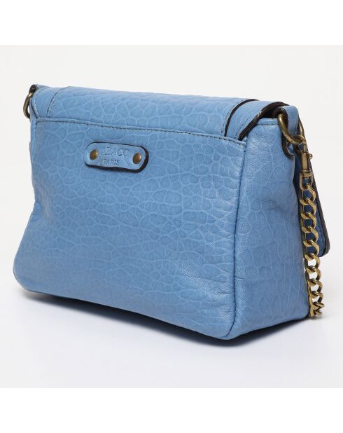 Pochette en Cuir Gaby bleu clair - 21x15x7 cm