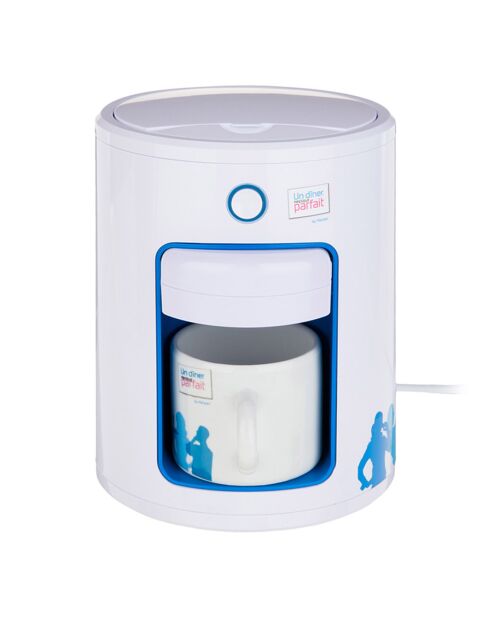 Machine à expresso blanc/bleu