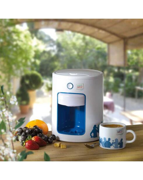 Machine à expresso blanc/bleu