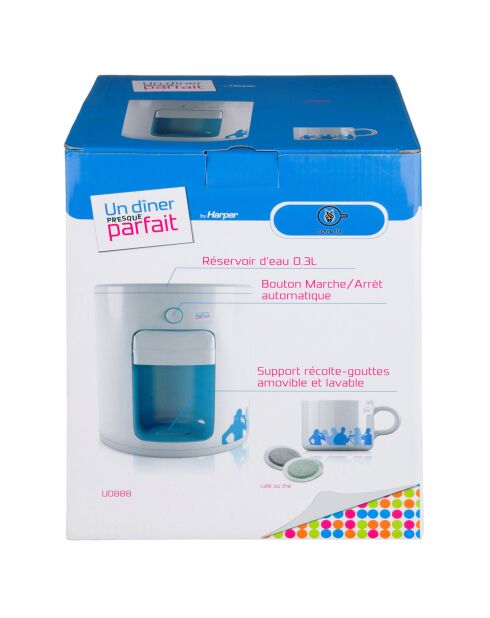 Machine à expresso blanc/bleu