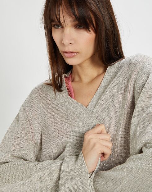 Gilet Mila argenté