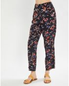 Pantalon fluide imprimé noir