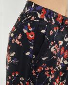 Pantalon fluide imprimé noir