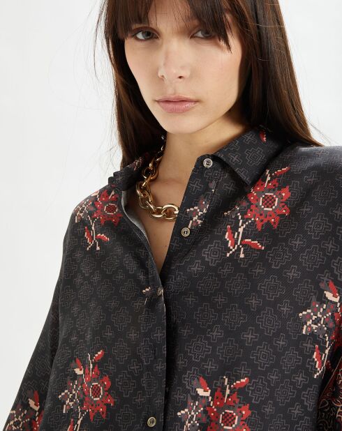 Chemise Priya imprimée anthracite