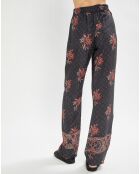 Pantalon fluide Priya imprimé anthracite