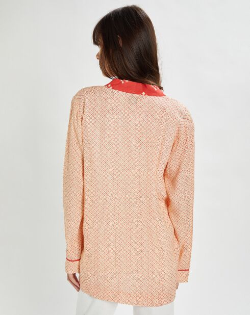 Veste imprimée Okia corail