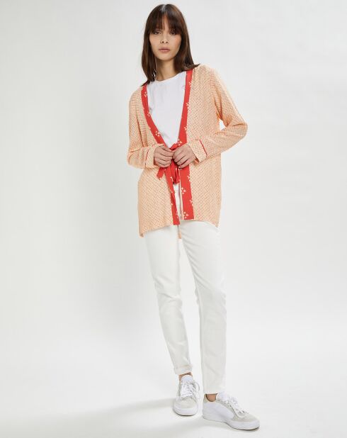 Veste imprimée Okia corail
