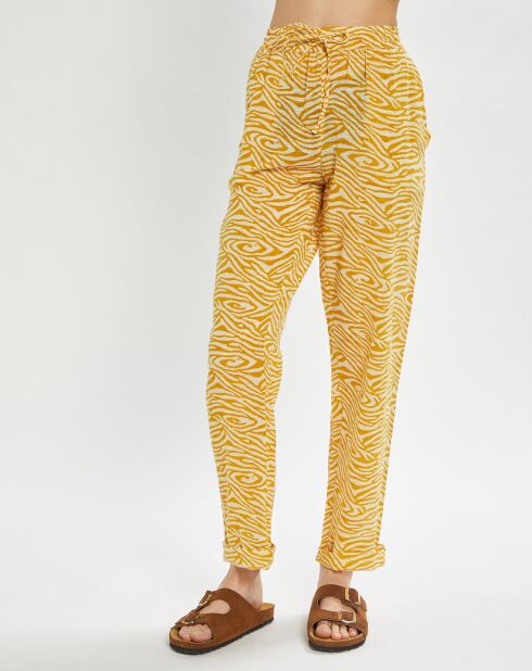 Zaire amberkleurige rechte broek