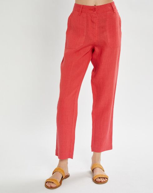 Pantalon Lin papaye
