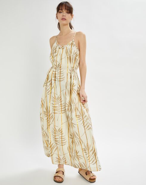 Robe longue Parker imprimée écrue