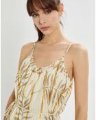 Robe longue Parker imprimée écrue