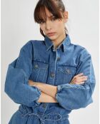 Robe Nora en denim bleue