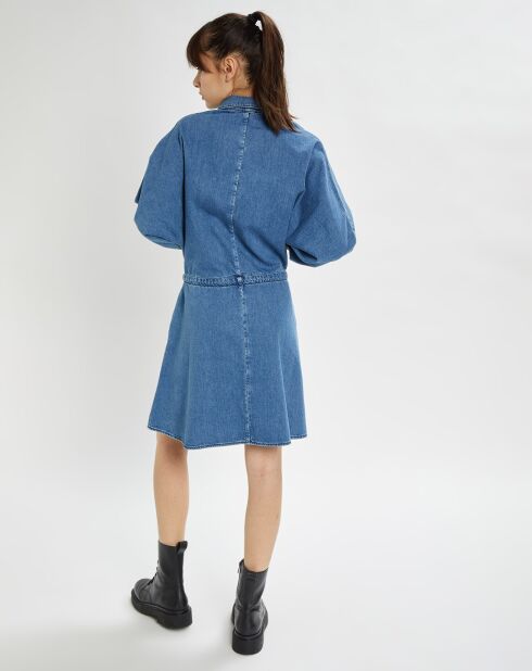 Robe Nora en denim bleue