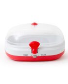 Boite de conservation électrique sous-vide blanc/rouge - 38x29x22 cm
