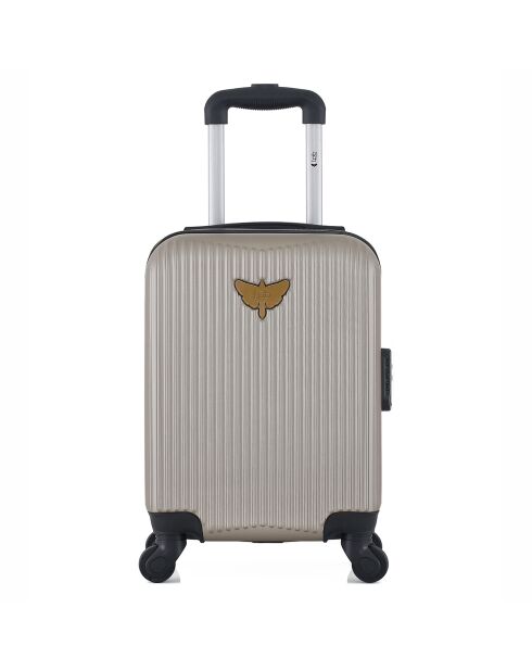 XXS Cabinekoffer met 4 enkele wielen Agata 46 cm beige