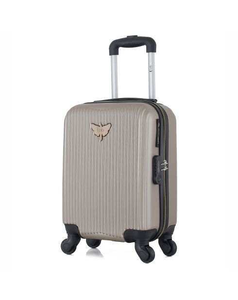 XXS Cabinekoffer met 4 enkele wielen Agata 46 cm beige