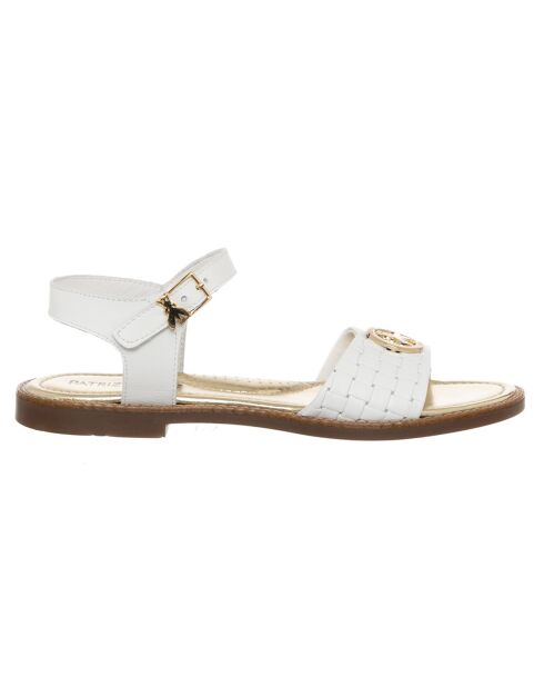 Sandales en Cuir Ozu blanc/doré