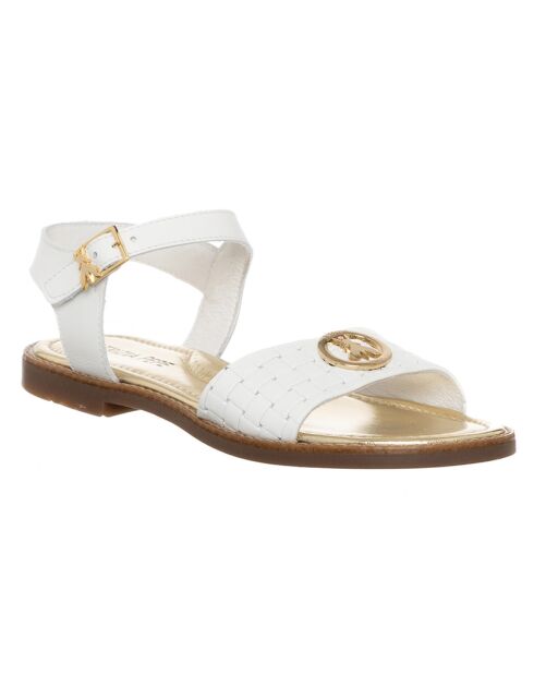 Sandales en Cuir Ozu blanc/doré