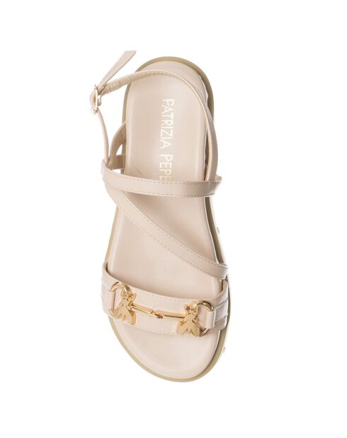 Sandali beige Pony