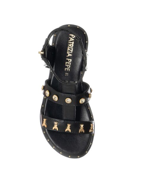 Sandales Senta noir/doré