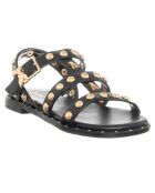 Sandales Juzu noir/doré