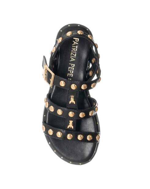 Sandales Juzu noir/doré