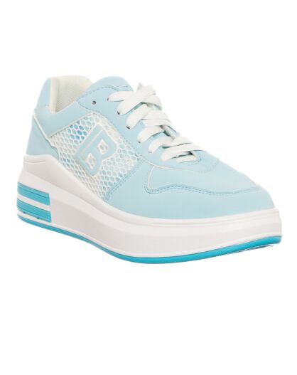 Sneakers Liz turquoise/blanc