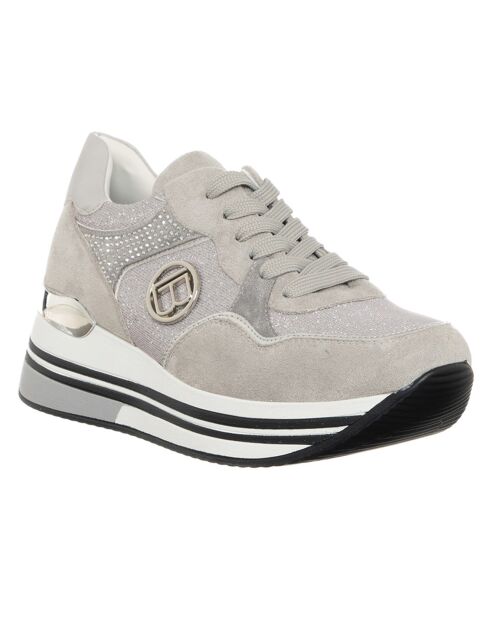 Sneakers Fana grises - Plateforme 5 cm