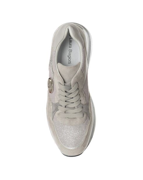 Sneakers Fana grises - Plateforme 5 cm