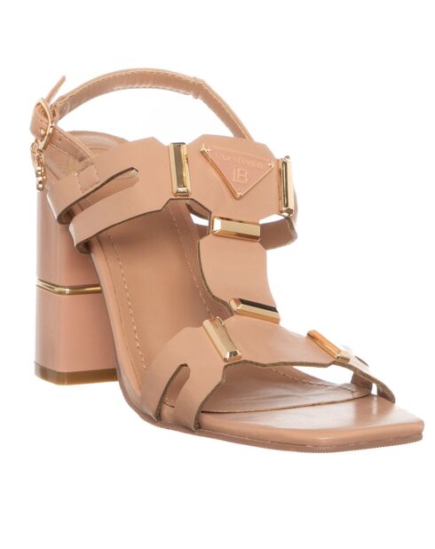 Beige Lou sandalen - hak 8,5 cm