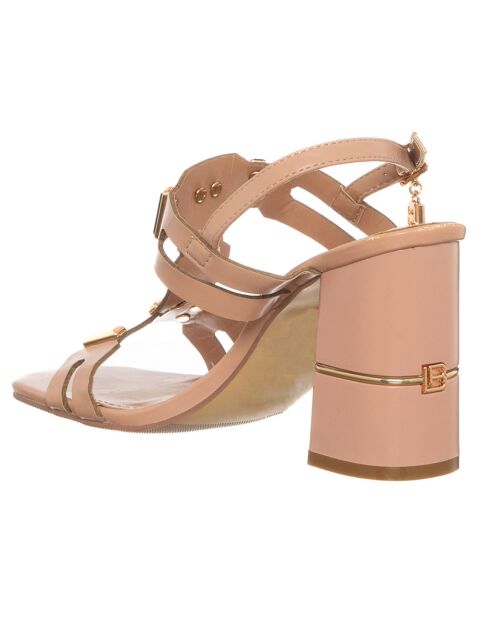 Beige Lou sandalen - hak 8,5 cm