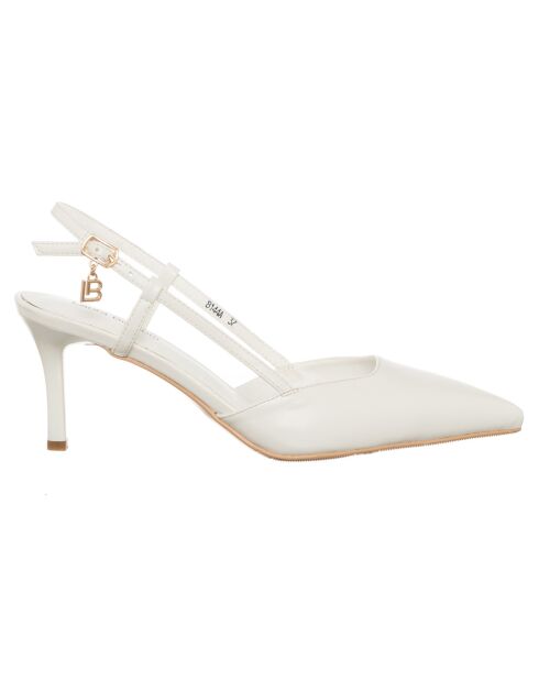 Slingbacks Mala blanches - Talon 8 cm