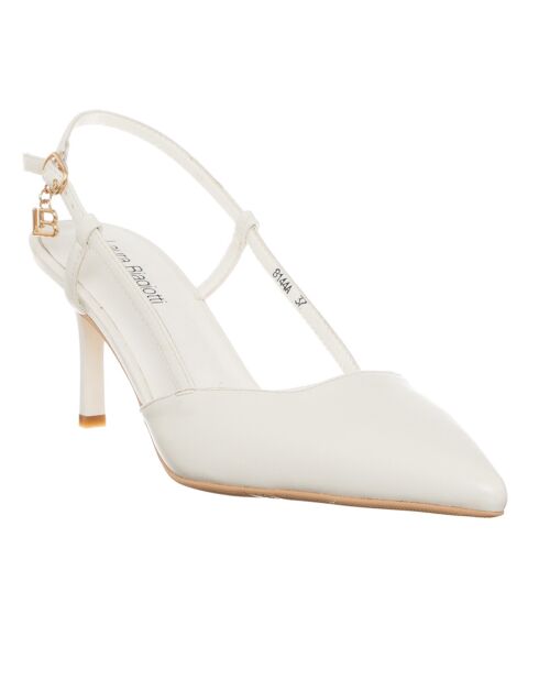 Slingbacks Mala blanches - Talon 8 cm