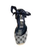 Espadrilles Texto noir/gris/beige - Talon 9.5 cm