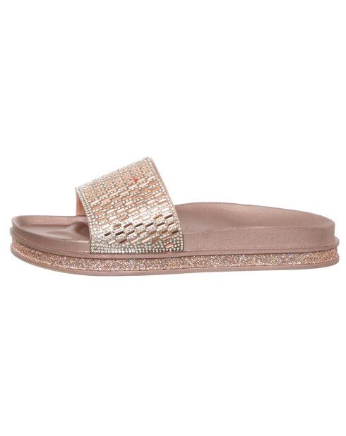 Mules Stras beige/rosé