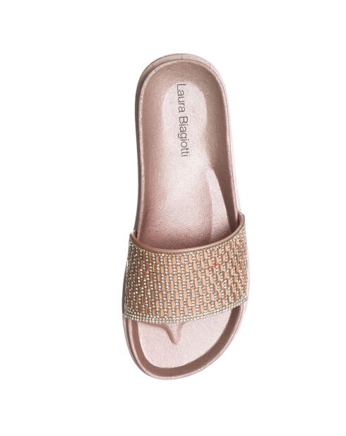 Mules Stras beige/rosé